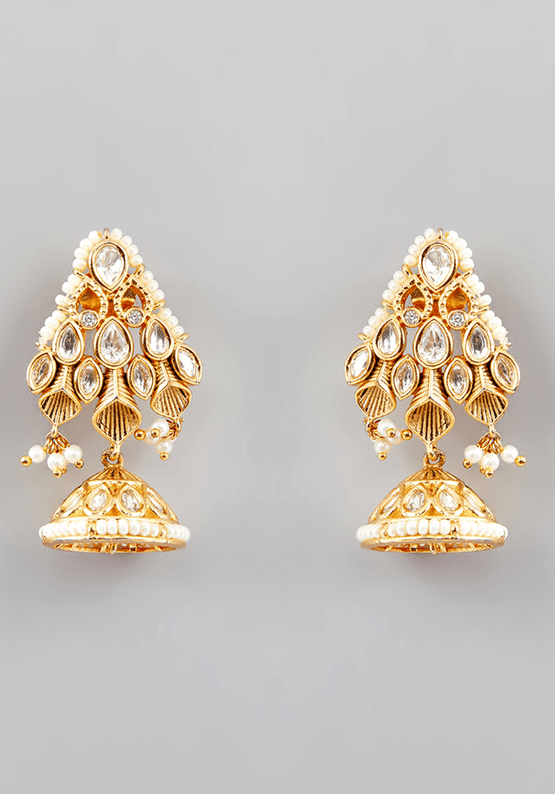 Kundan Necklace Set With Stones Zevar by Geeta - Fabilicious Fashion