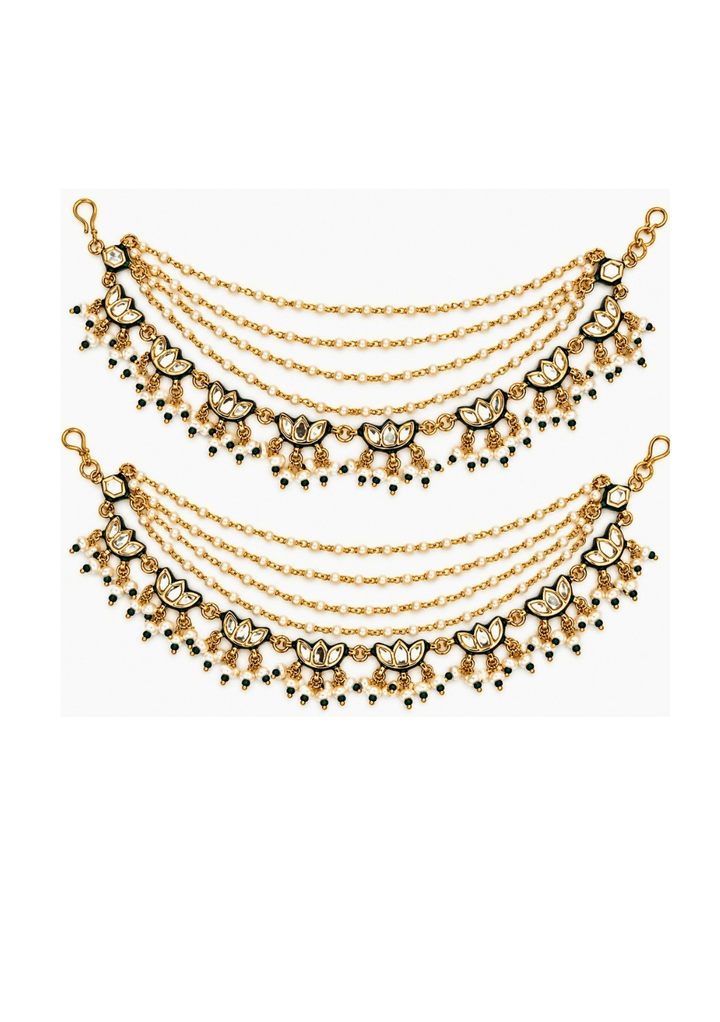 Vivinia By Vidhi Mehra Kundan Pearl EarchainFabilicious Fashion