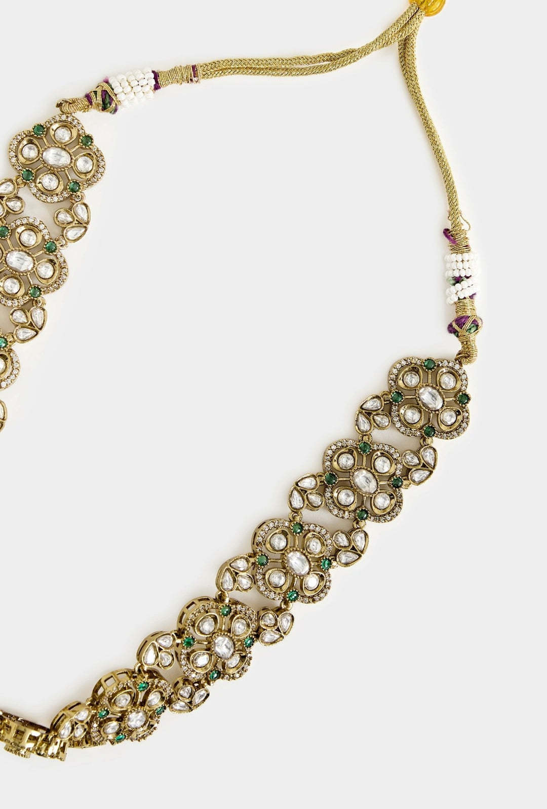 Kundan Polki Floral Choker Necklace Vivinia By Vidhi Mehra - Fabilicious Fashion