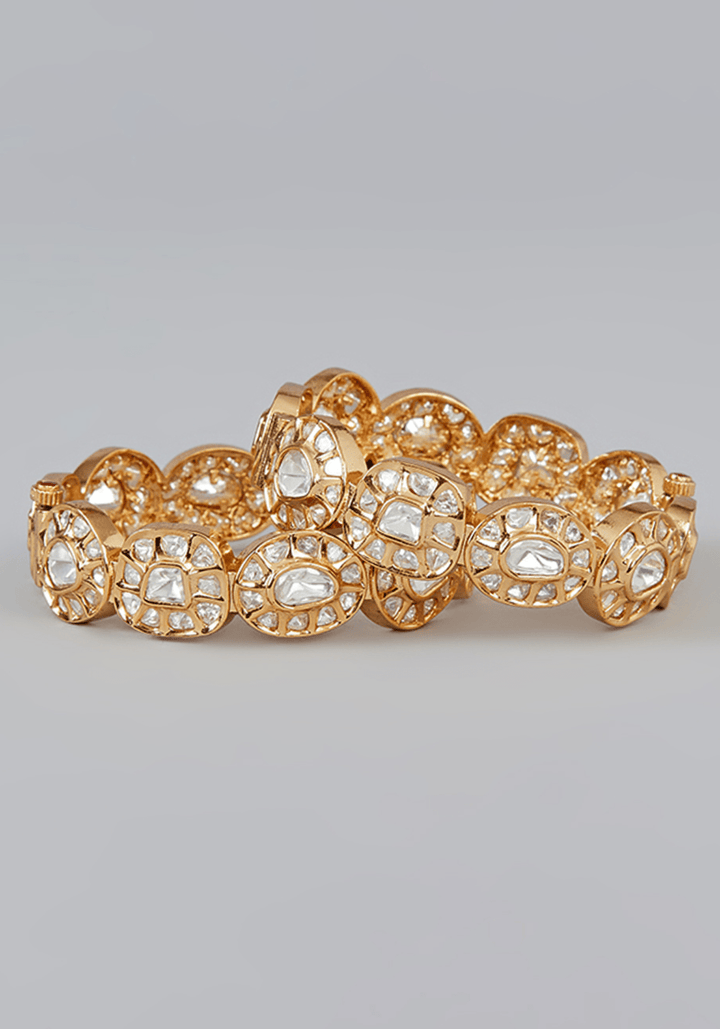 Kundan Stones Kada Set Zevar by Geeta - Fabilicious Fashion