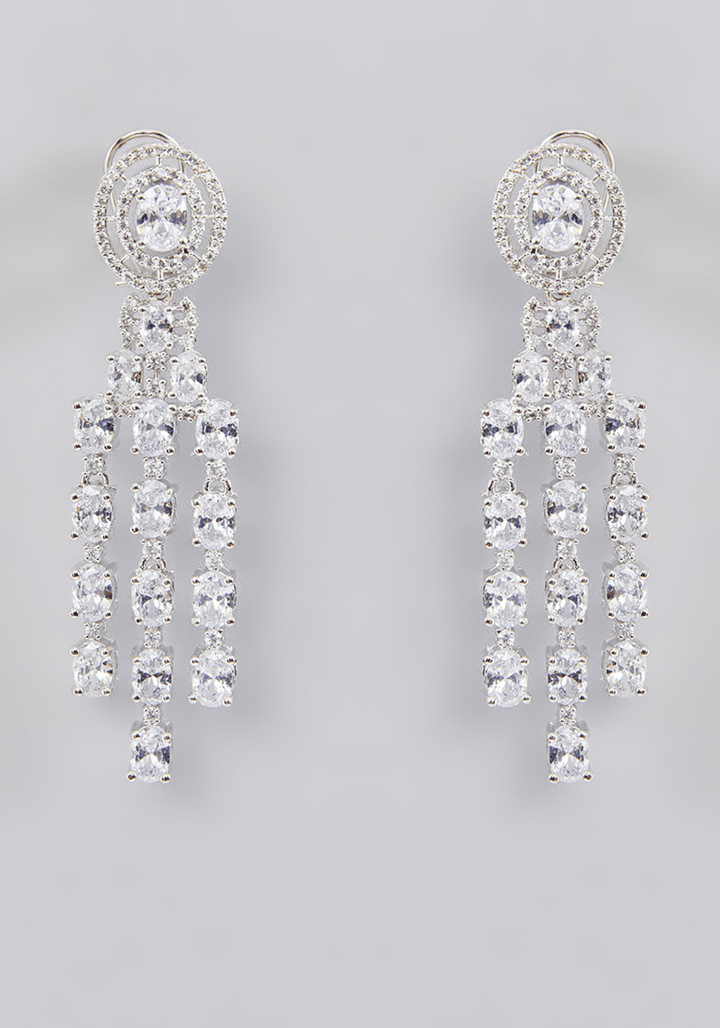 Layered Faux Diamond Necklace Set Zevar by Geeta - Fabilicious Fashion