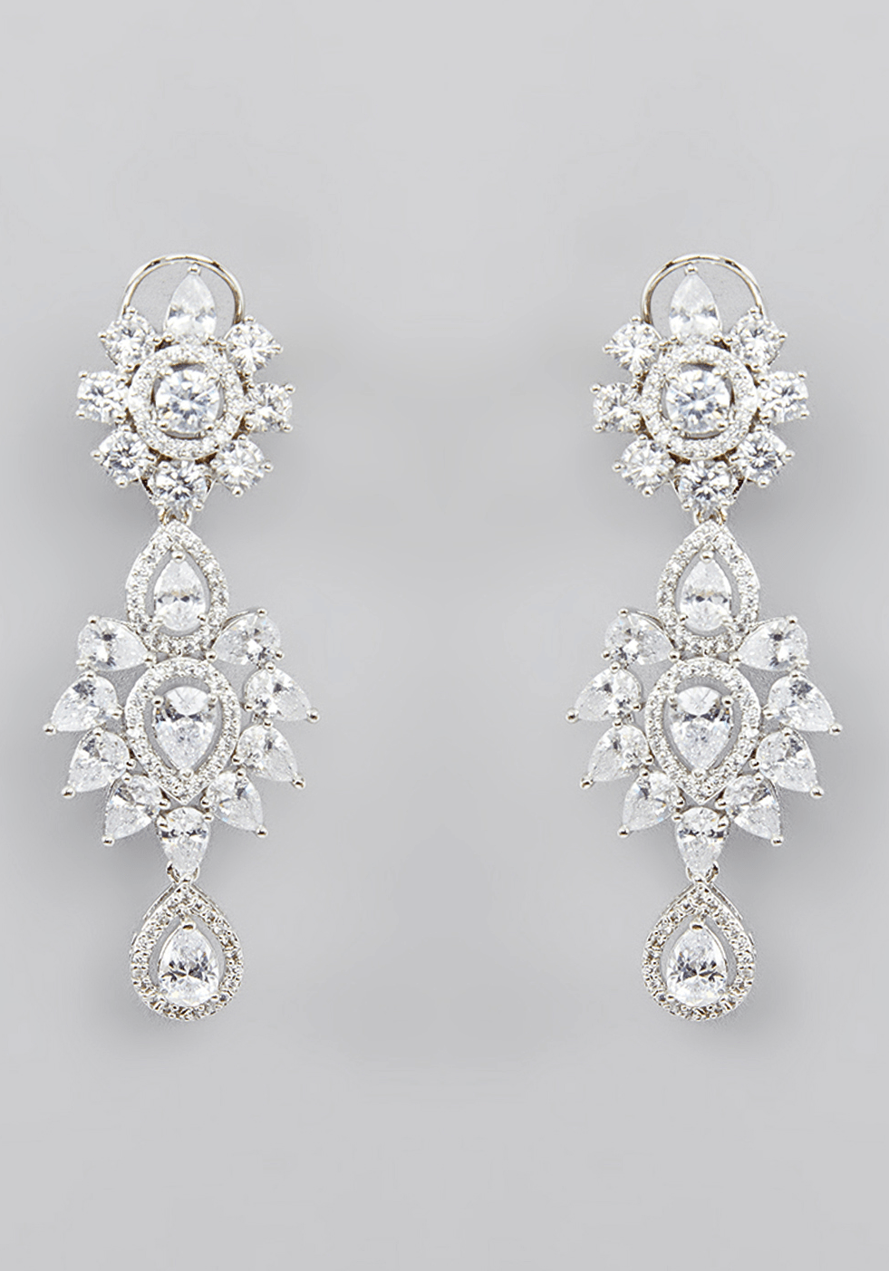 Layered Faux Diamond Necklace Set Zevar by Geeta - Fabilicious Fashion