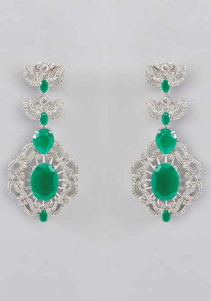 Layered Faux Diamond Necklace Set Zevar by Geeta - Fabilicious Fashion