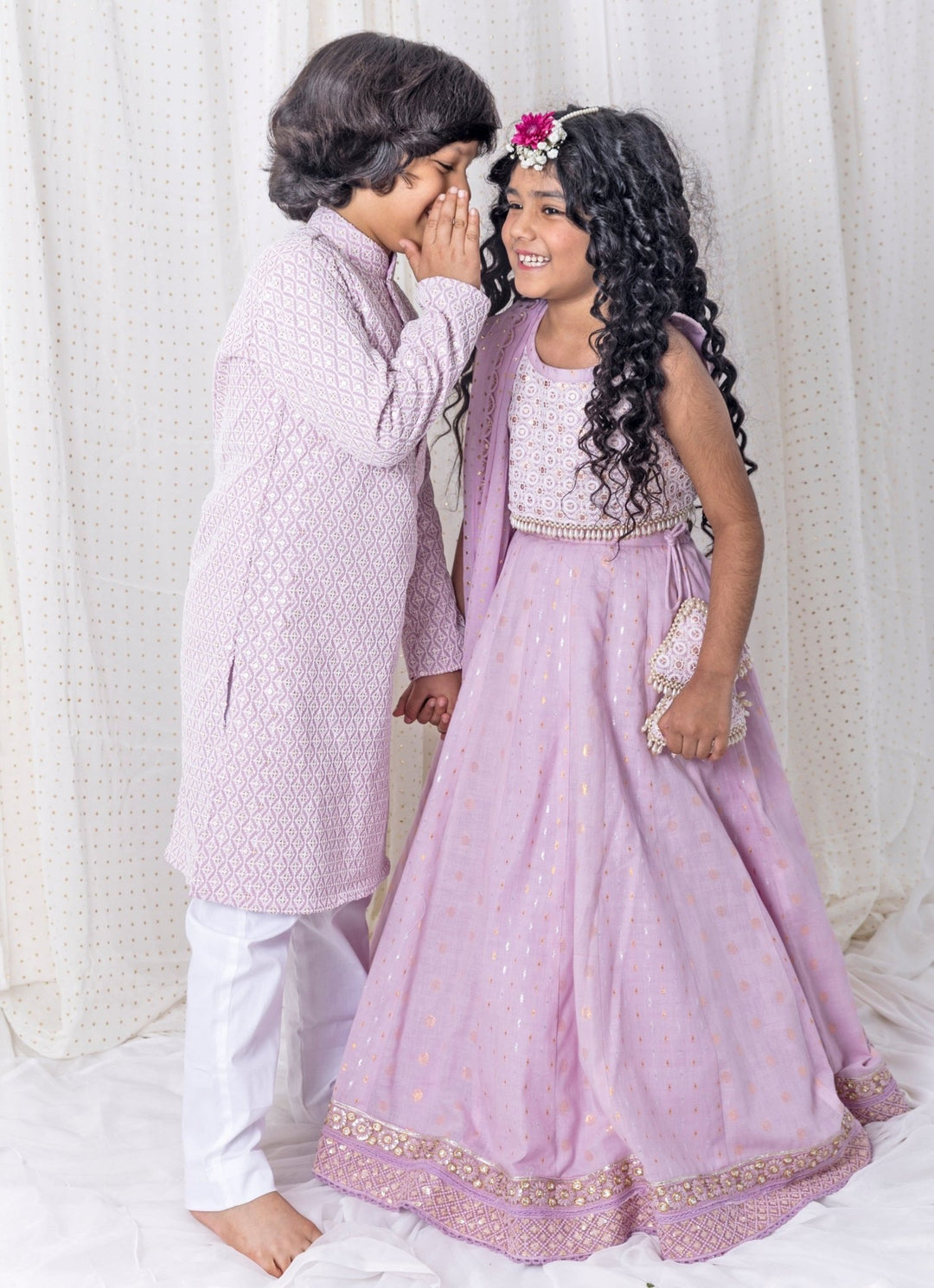Chotibuti Lilac Cotton Lehenga SetFabilicious Fashion