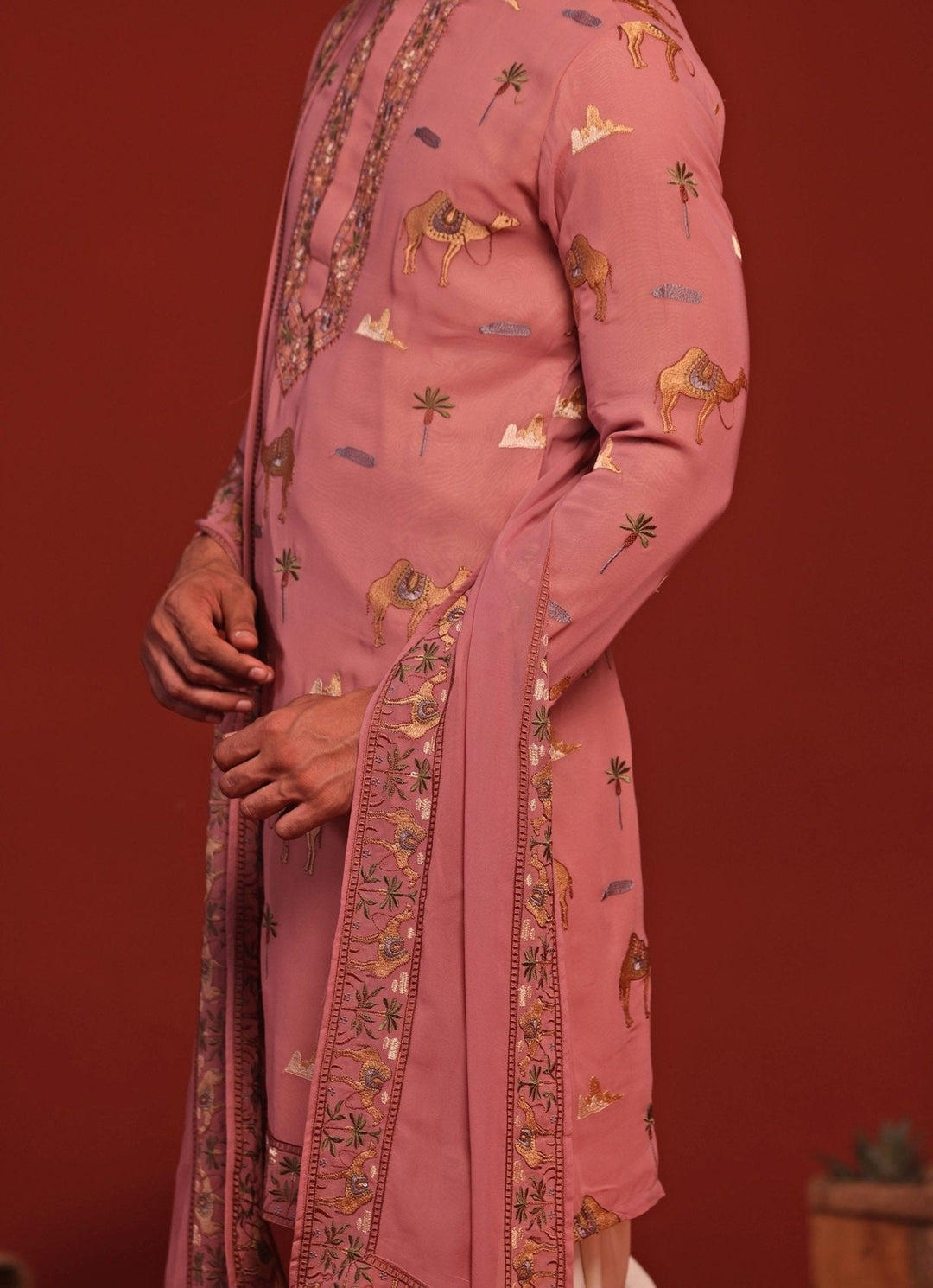Lilac Embroidered Kurta Patiala Pant Set Kalpraag - Fabilicious Fashion