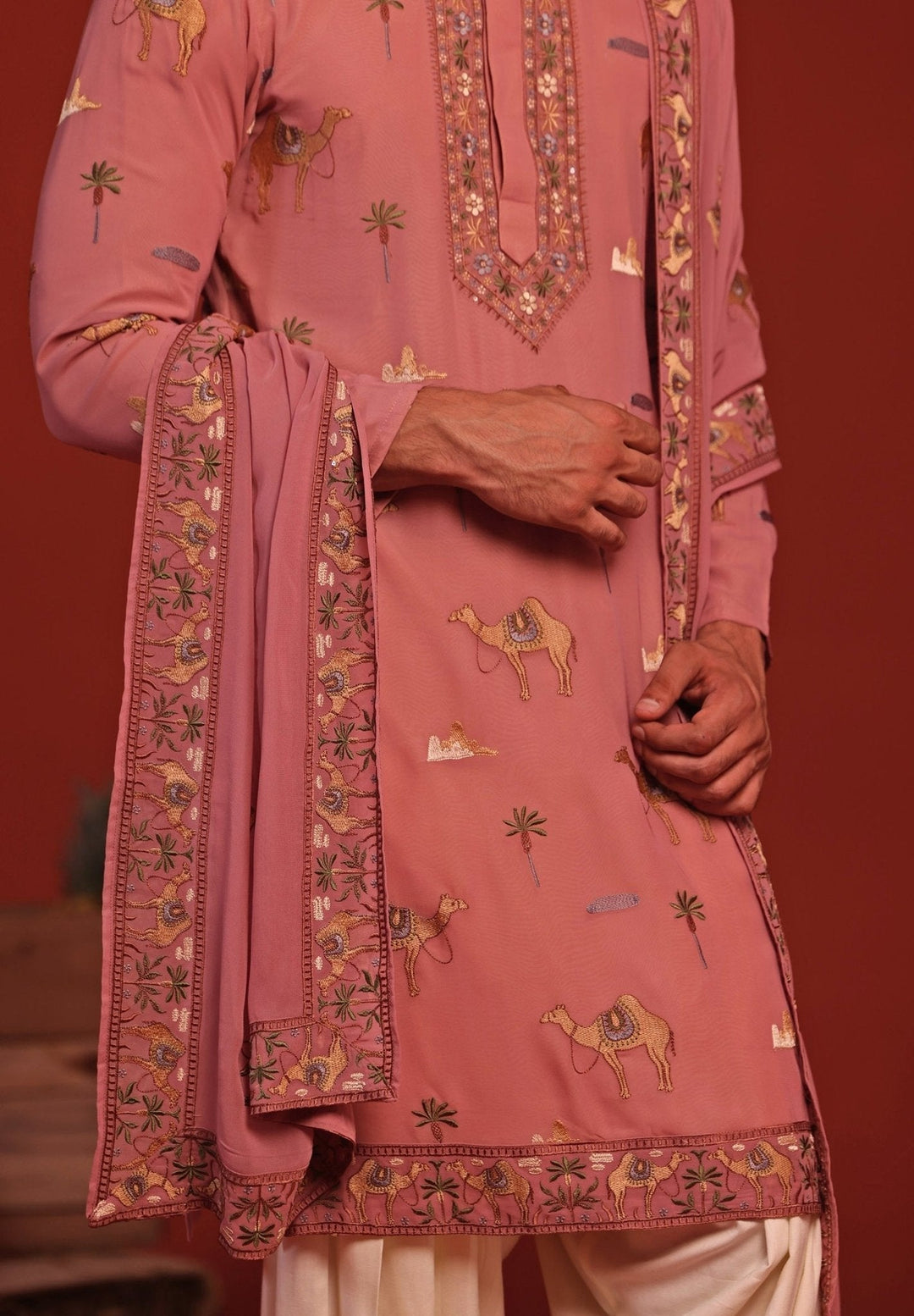 Lilac Embroidered Kurta Patiala Pant Set Kalpraag - Fabilicious Fashion