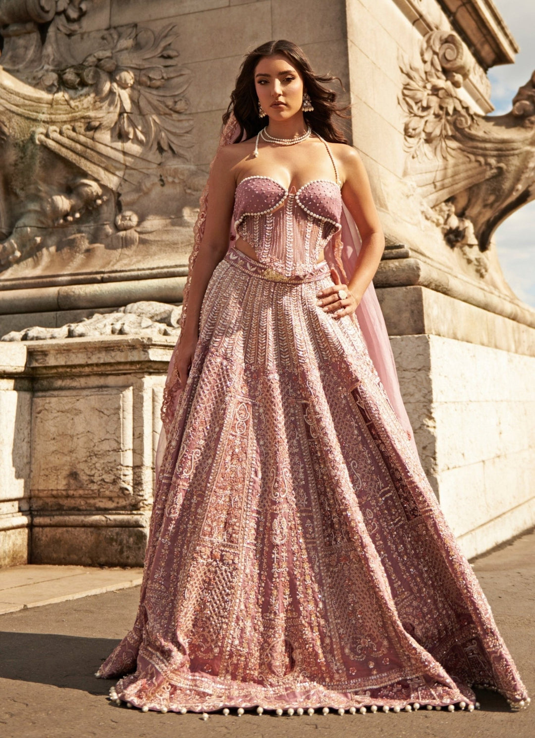 Lilac Embroidered Lehenga Set Jigar and Nikita - Fabilicious Fashion