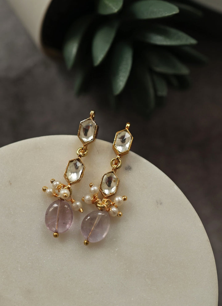 Do Taara Lilac Kundan EarringsFabilicious Fashion