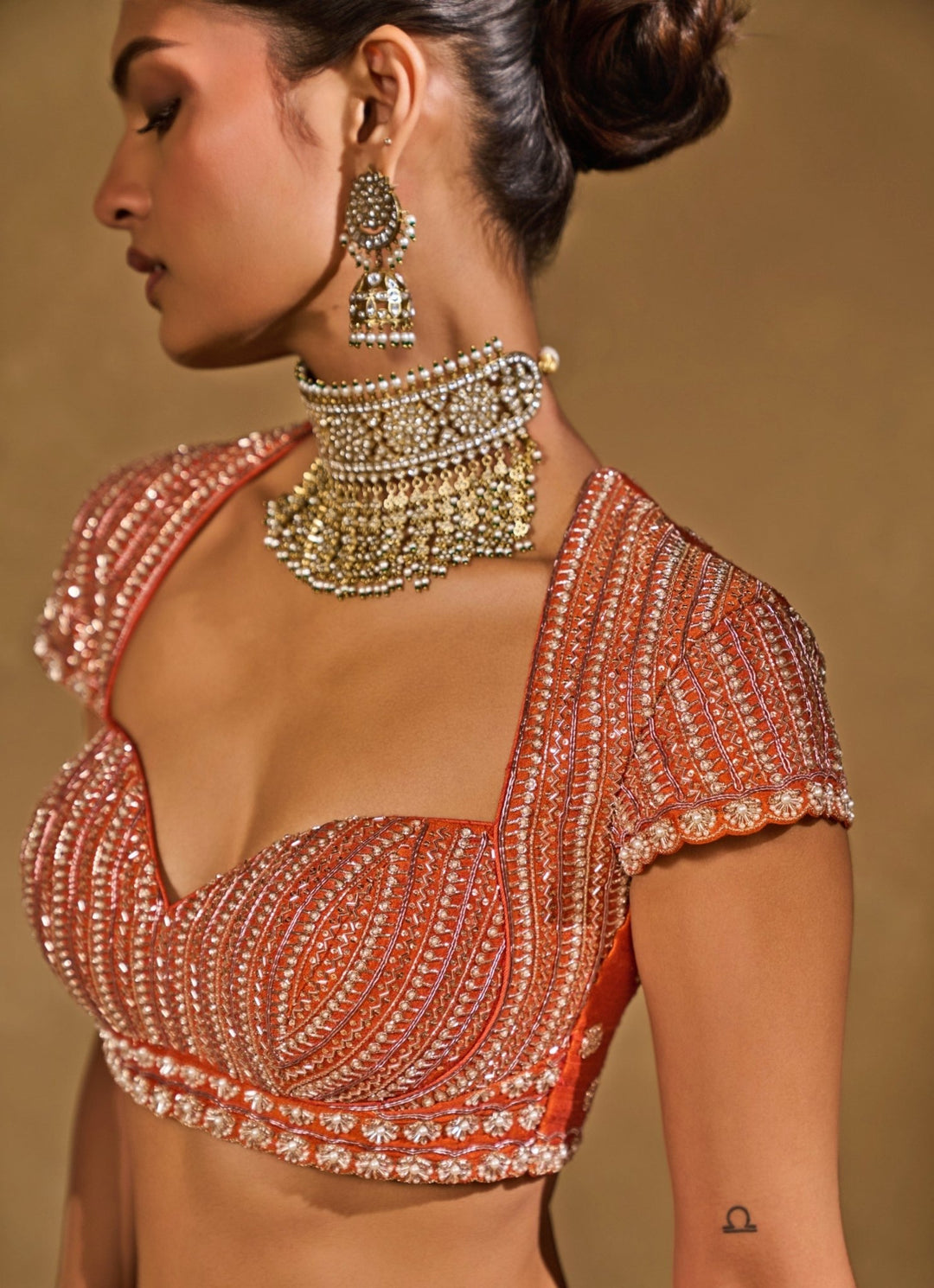 Lilac Pink And Orange Raw Silk Lehenga Chamee &amp; Palak - Fabilicious Fashion