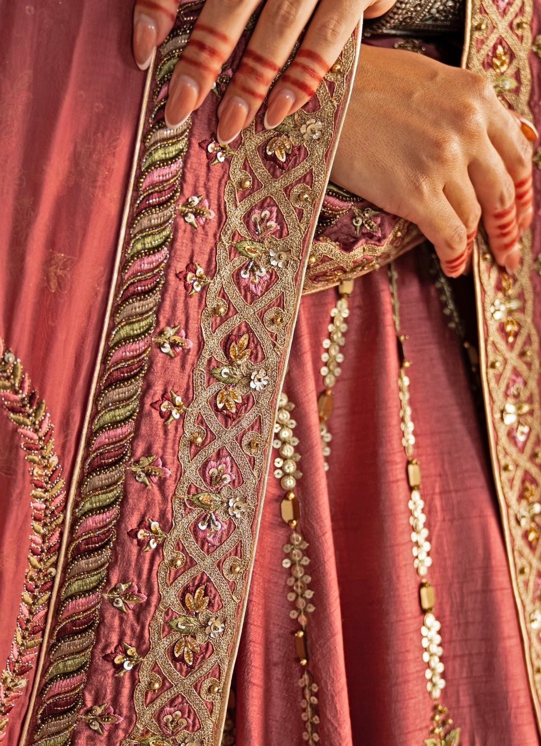 Lilac Pink Embroidered Silk Lehenga Set Studio Bagechaa - Fabilicious Fashion