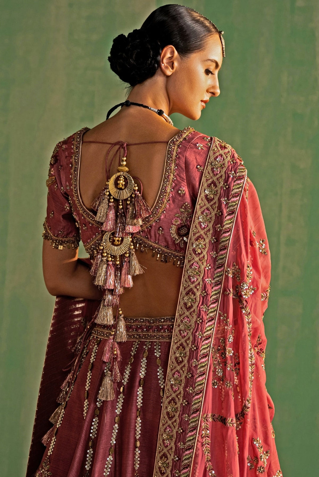 Lilac Pink Embroidered Silk Lehenga Set Studio Bagechaa - Fabilicious Fashion