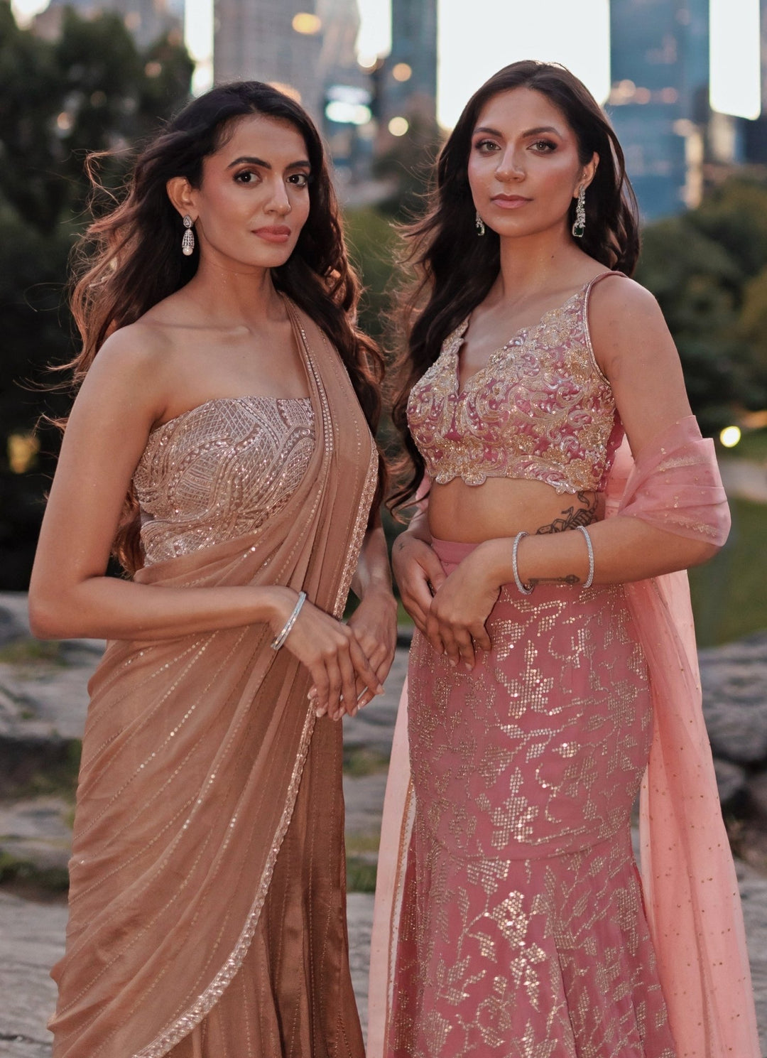 Lilac Pink Georgette Lehenga Chamee and Palak - Fabilicious Fashion