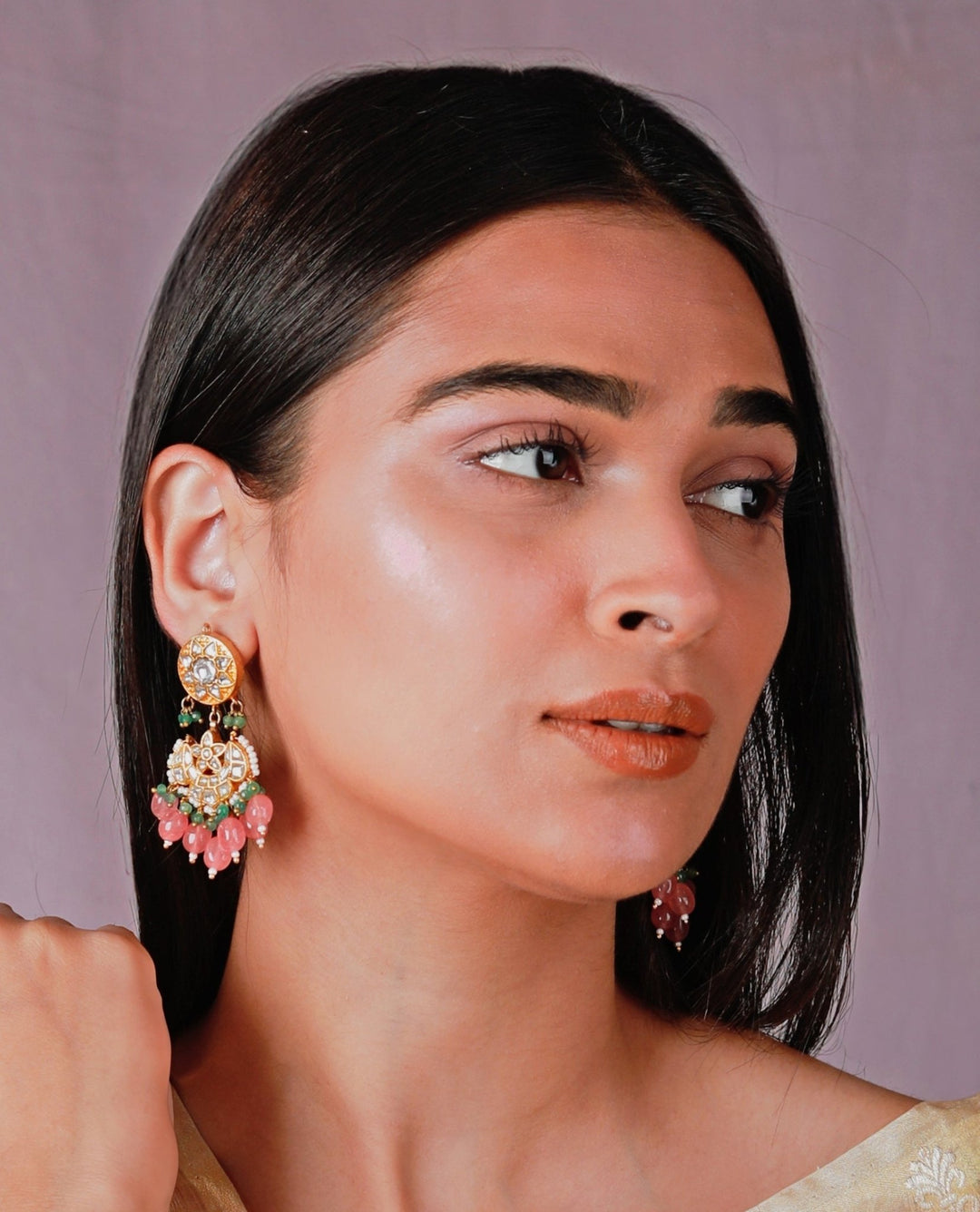 Long Pearl And Multi Colour Beaded Necklace Set Riana by Shikha Jindal - Fabilicious Fashion