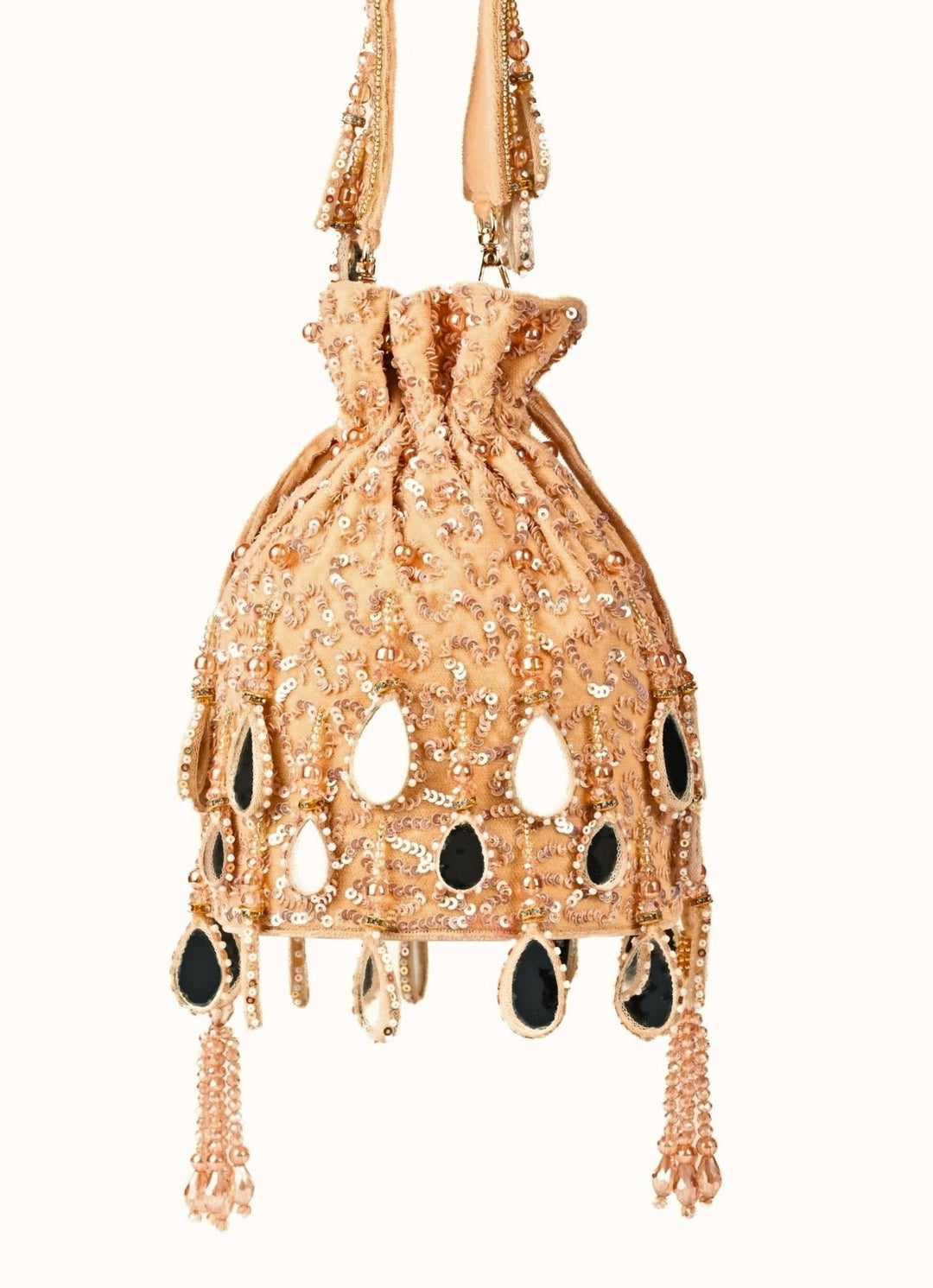 Mahal Gold Embellished Potli House of Kosha - Fabilicious Fashion