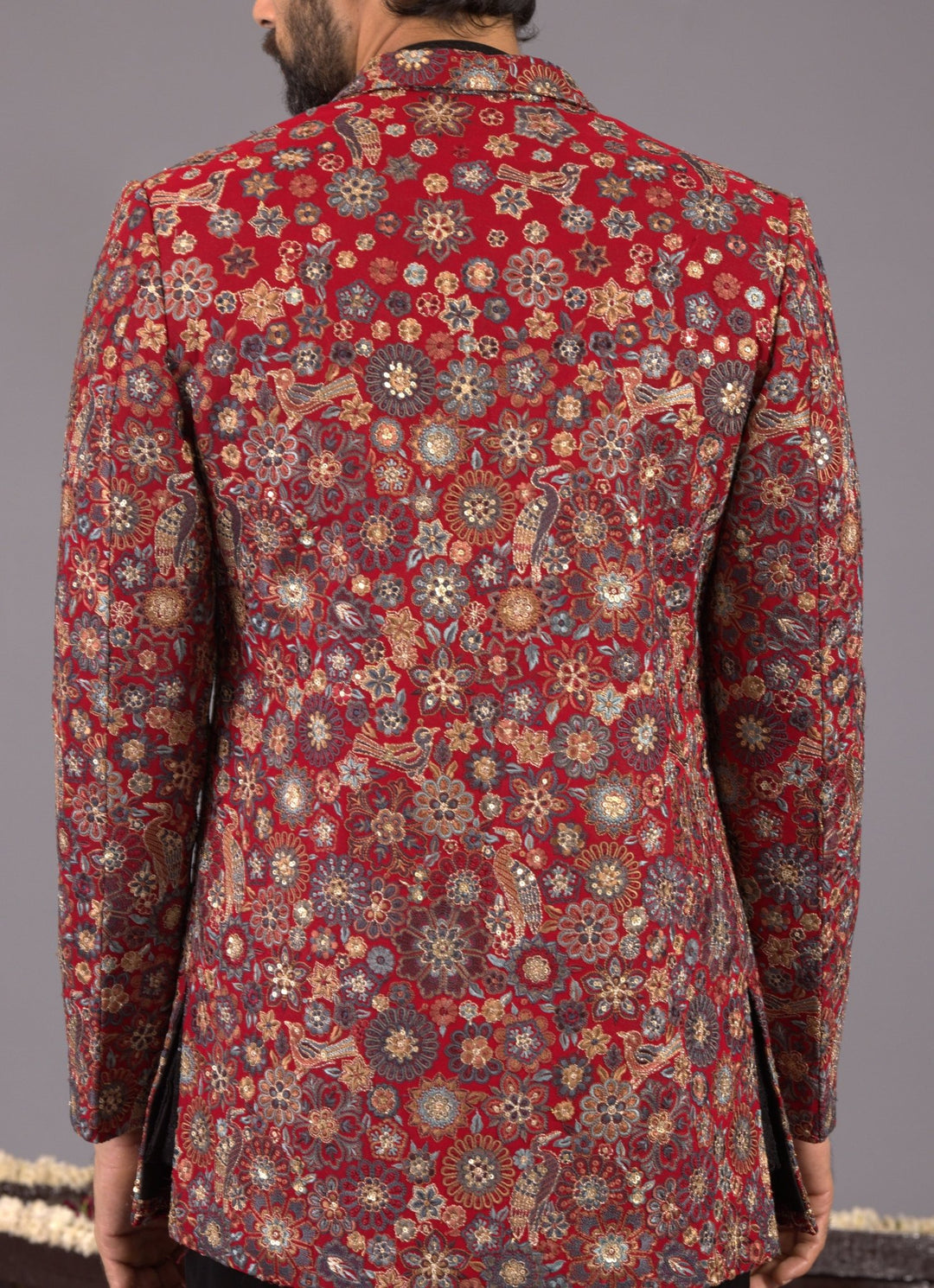 Maroon Embroidered Silk Jodhpuri Set Kalpraag - Fabilicious Fashion