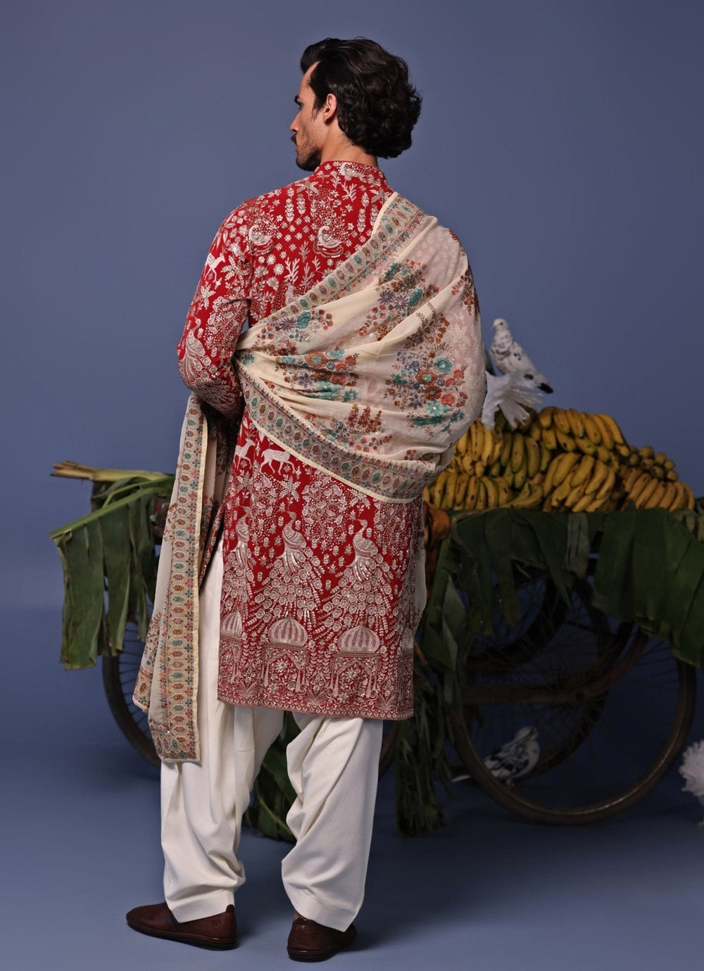Maroon Resham Embroidered Kurta Patiala Set Kalpraag - Fabilicious Fashion
