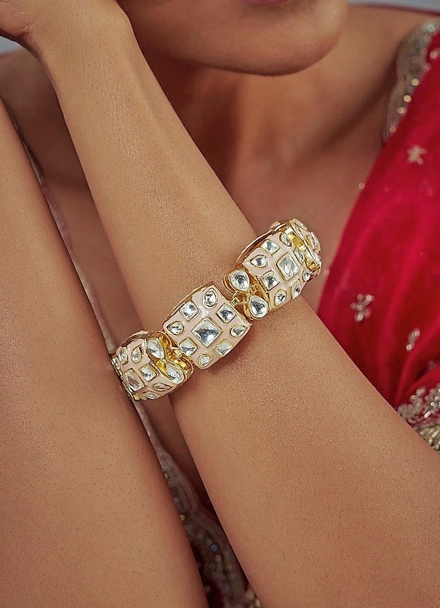 Meena Work Kundan Bangle Vivinia by Vidhi Mehra - Fabilicious Fashion