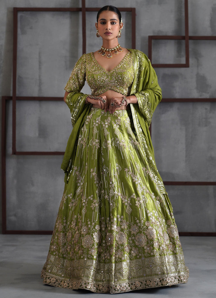 light green black tie dress Azure X Laiba Khan Green Mehndi Most Beautiful 9mm Work Dress 2025 Latest  Pakistani Dresses 11.11 Sale 2025 – Wearza