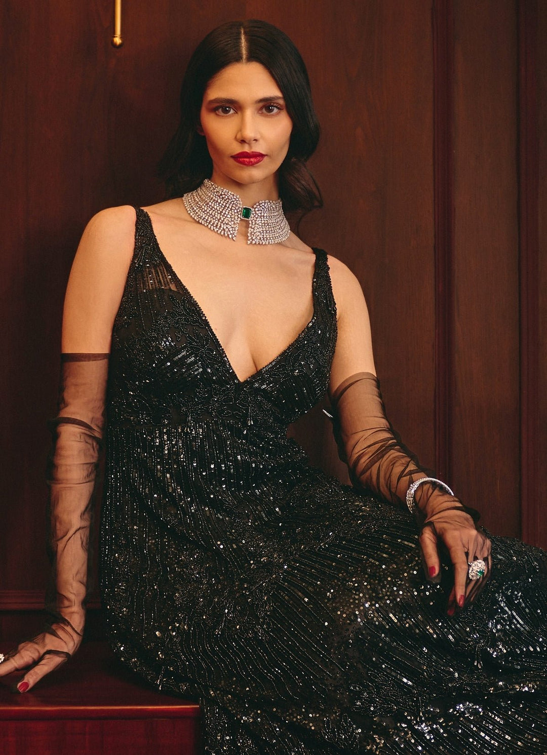 Angad Singh Midnight Black Soft Net GownFabilicious Fashion