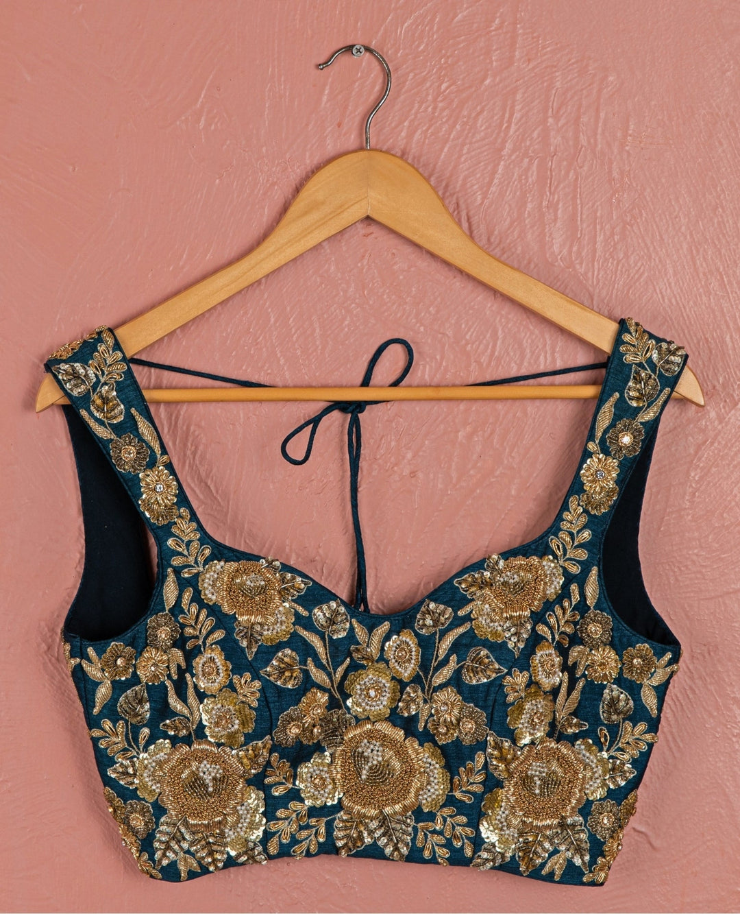 Midnight Blue And Gold Georgette Lehenga Anisha Shetty - Fabilicious Fashion