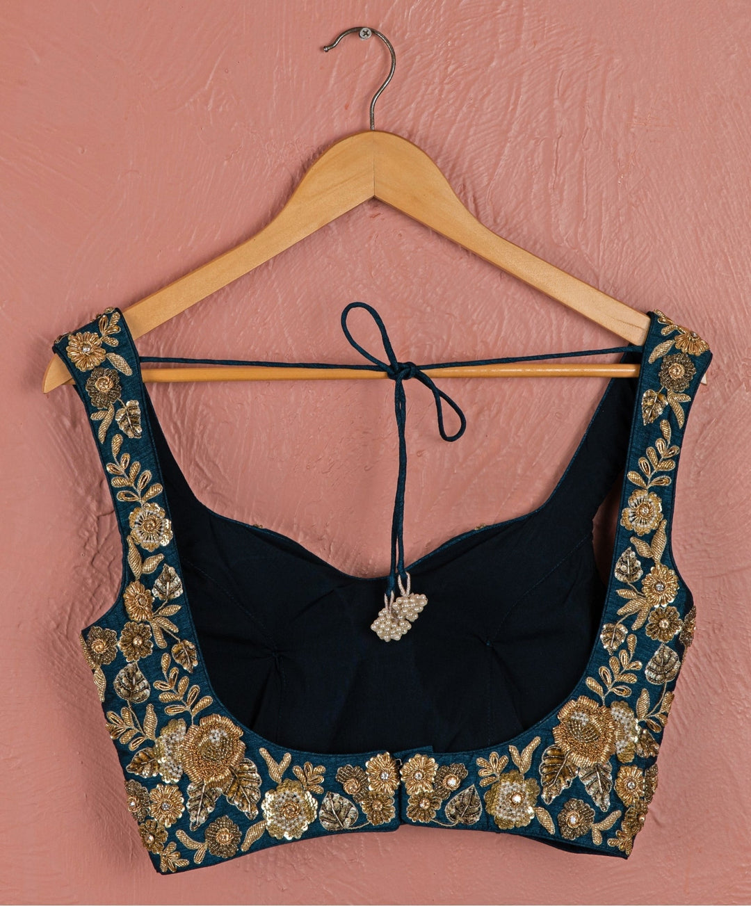 Midnight Blue And Gold Georgette Lehenga Anisha Shetty - Fabilicious Fashion