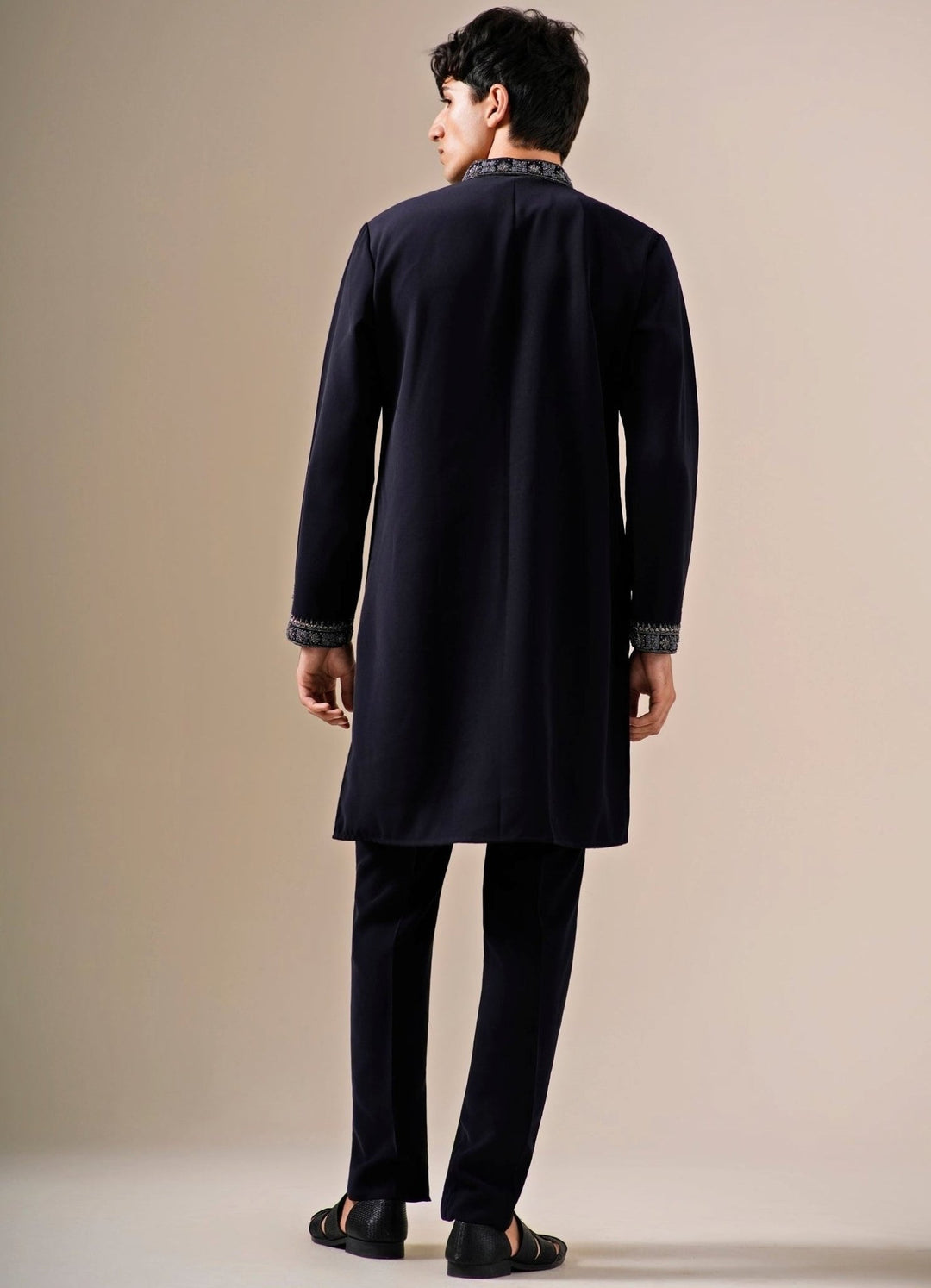 Darzi House Midnight Blue Crepe Kurta SetFabilicious Fashion