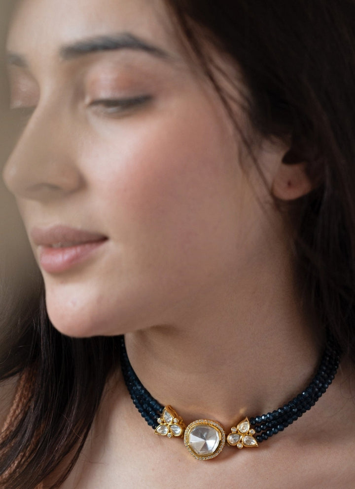 Do Taara Midnight Blue Polki NecklaceFabilicious Fashion