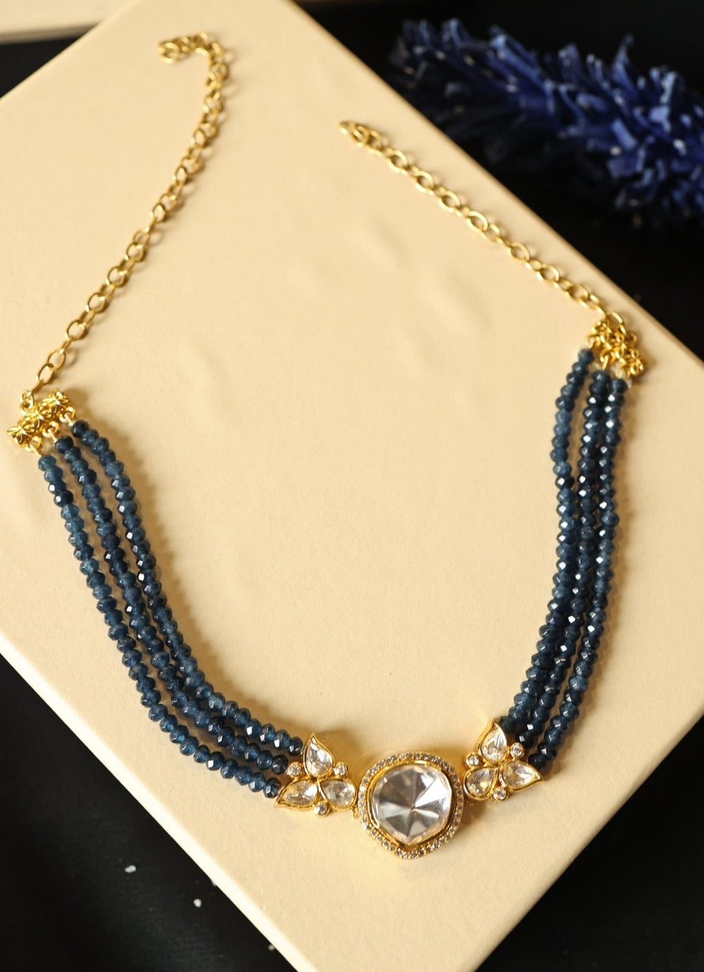 Do Taara Midnight Blue Polki NecklaceFabilicious Fashion