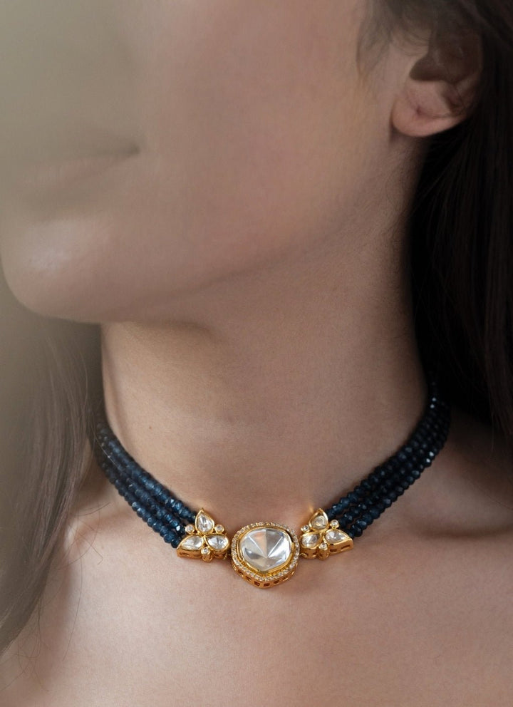 Do Taara Midnight Blue Polki NecklaceFabilicious Fashion