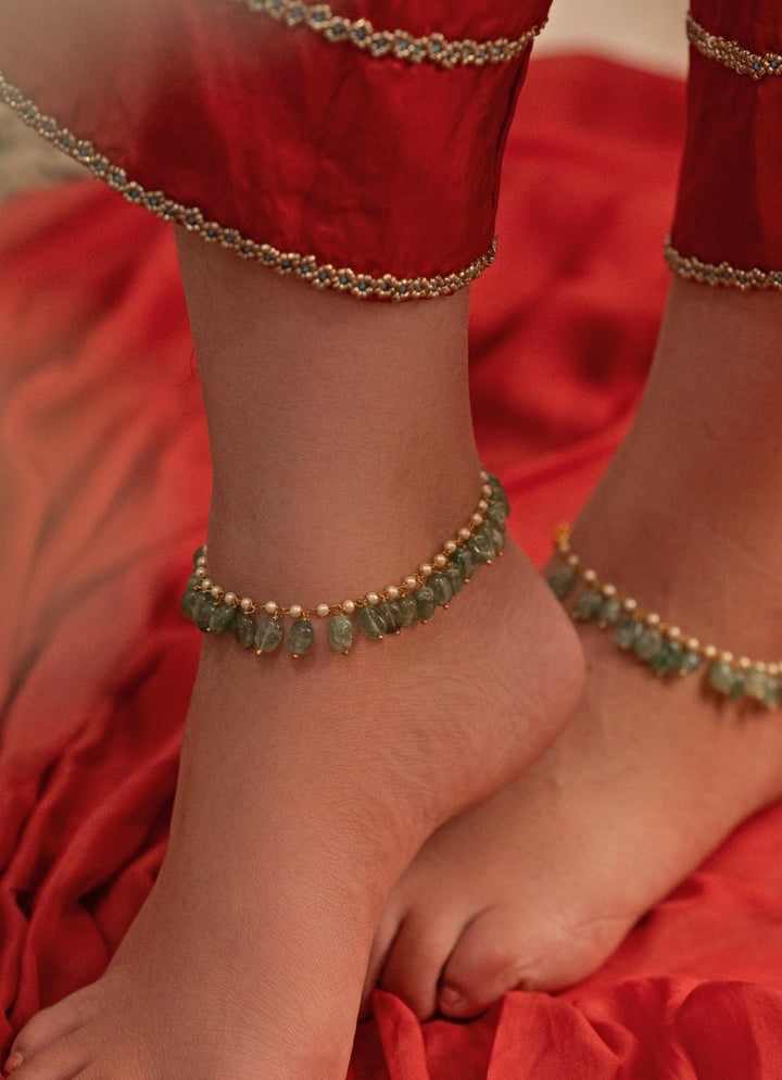 Do Taara Mint Green AnkletsFabilicious Fashion