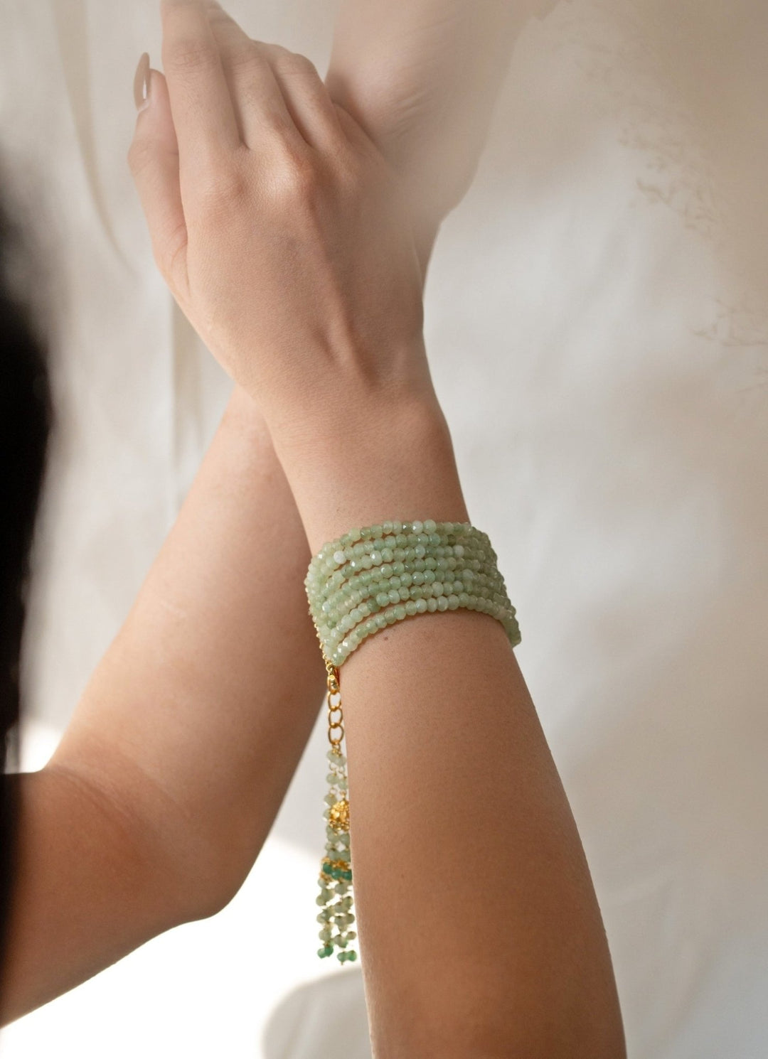 Do Taara Mint Green Bracelet With JhumkiFabilicious Fashion