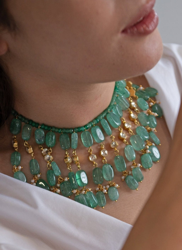 Do Taara Mint Green Choker NecklaceFabilicious Fashion