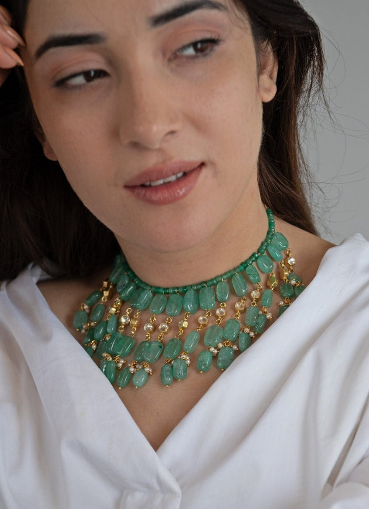 Do Taara Mint Green Choker NecklaceFabilicious Fashion