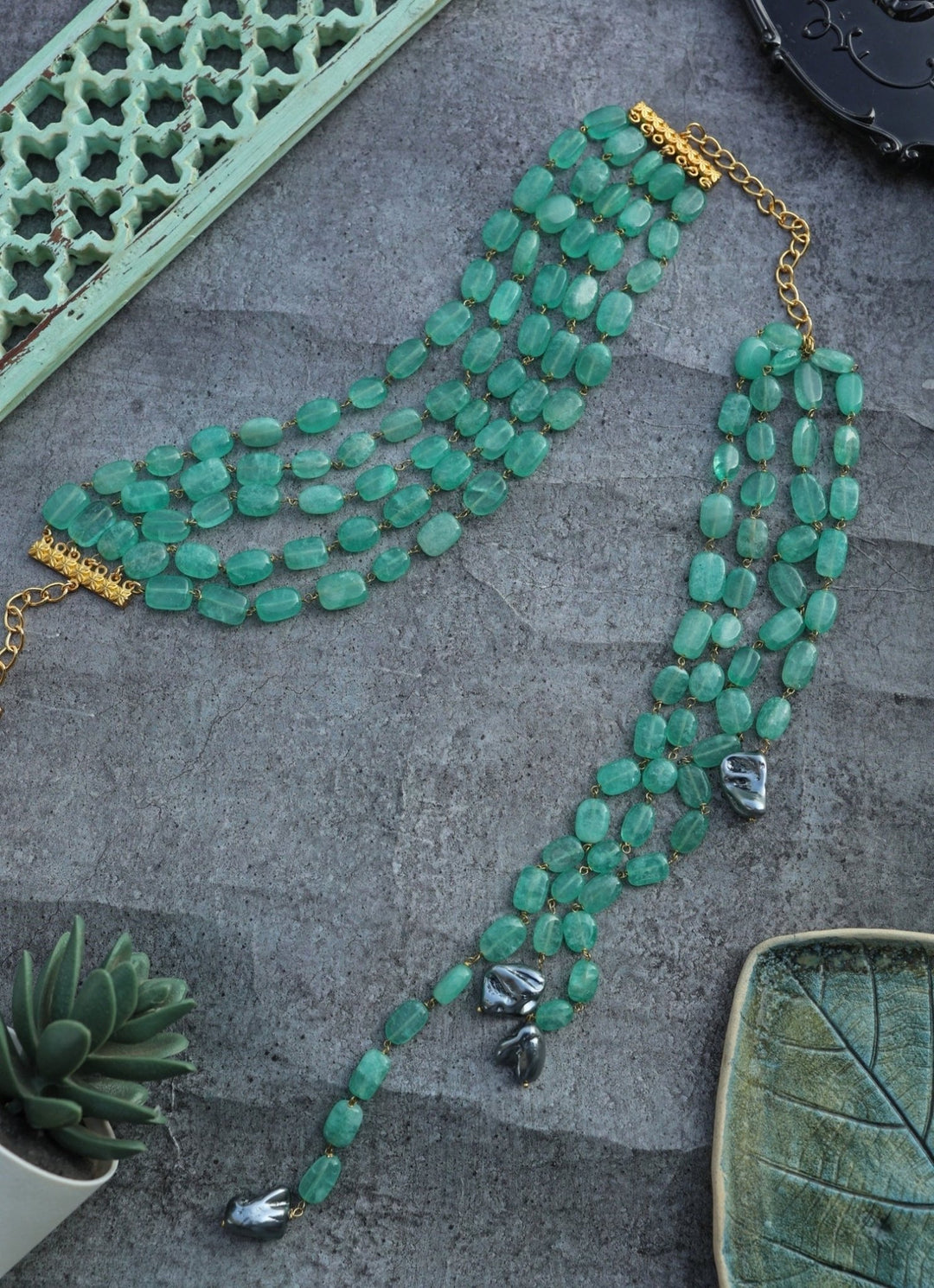 Do Taara Mint Green Green Choker NecklaceFabilicious Fashion