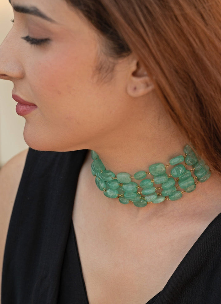 Do Taara Mint Green Green Choker NecklaceFabilicious Fashion