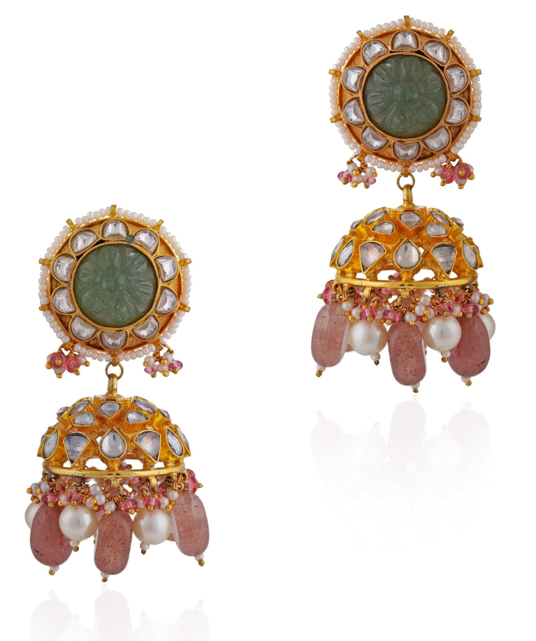 Mint Green Handcrafted Necklace Set Riana by Shikha Jindal - Fabilicious Fashion