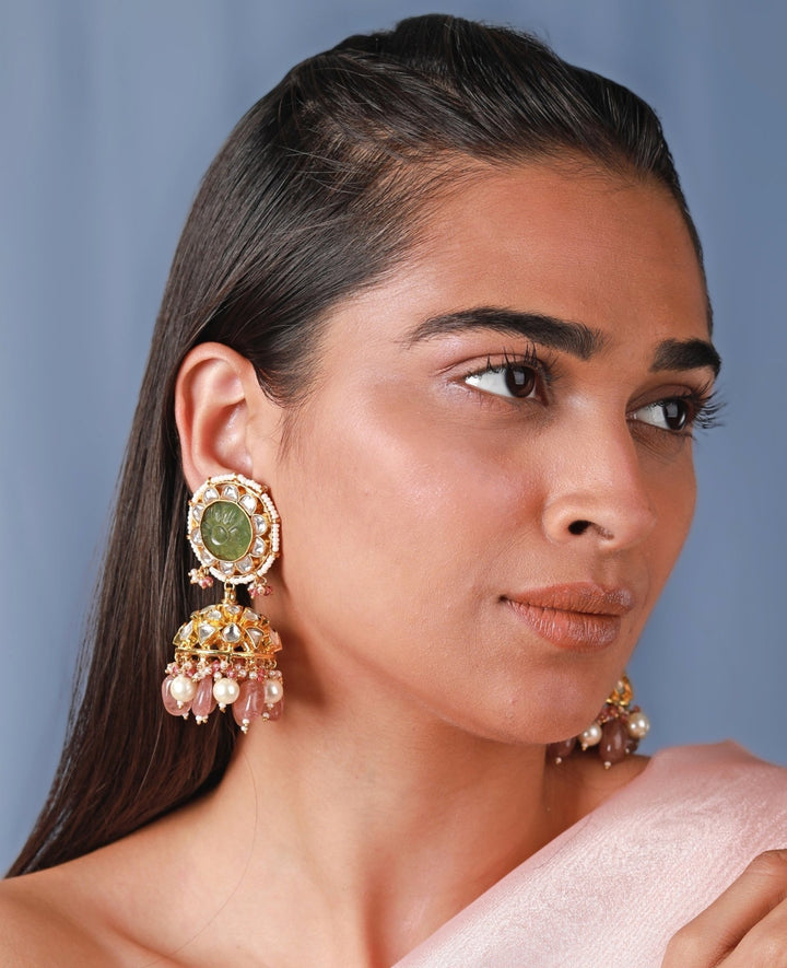 Mint Green Handcrafted Necklace Set Riana by Shikha Jindal - Fabilicious Fashion