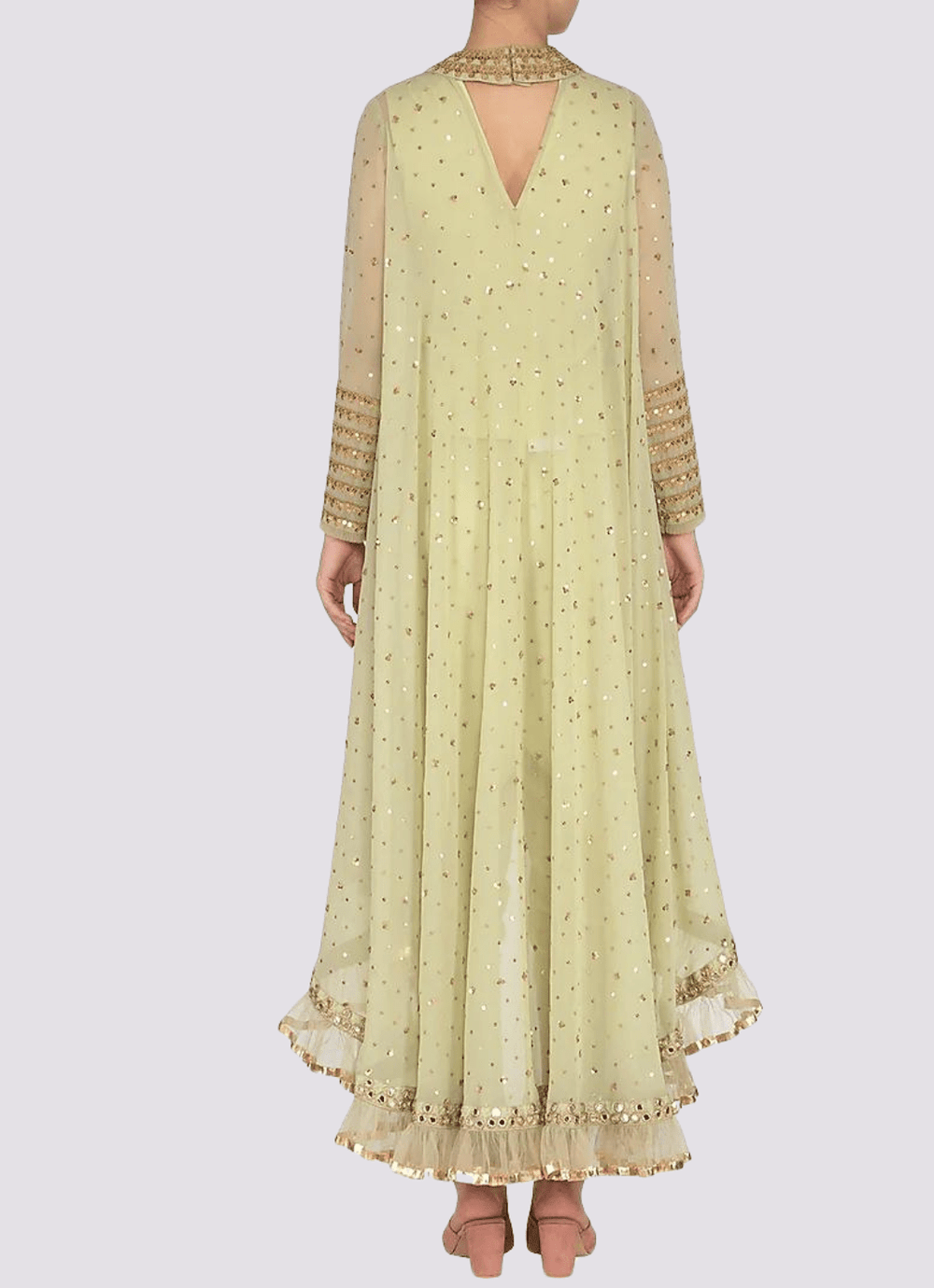 Mint Green High Low Kurta Set Vvani by Vani Vats - Fabilicious Fashion