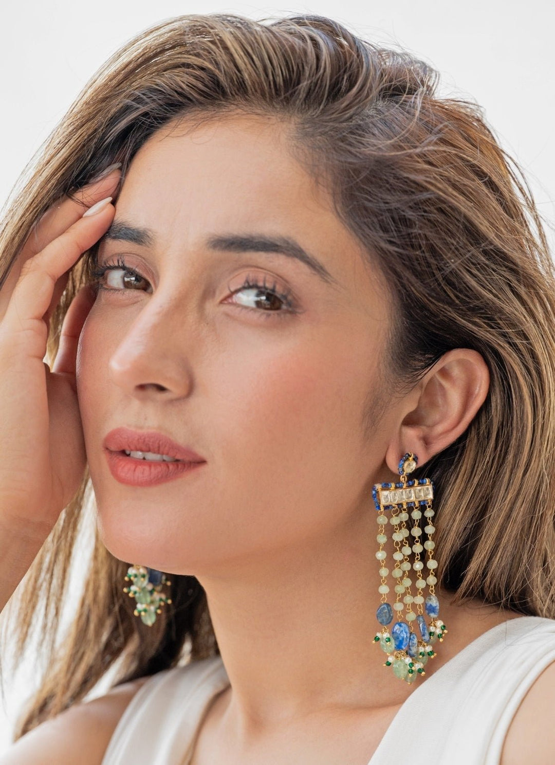 Do Taara Mint Green Kundan EarringsFabilicious Fashion