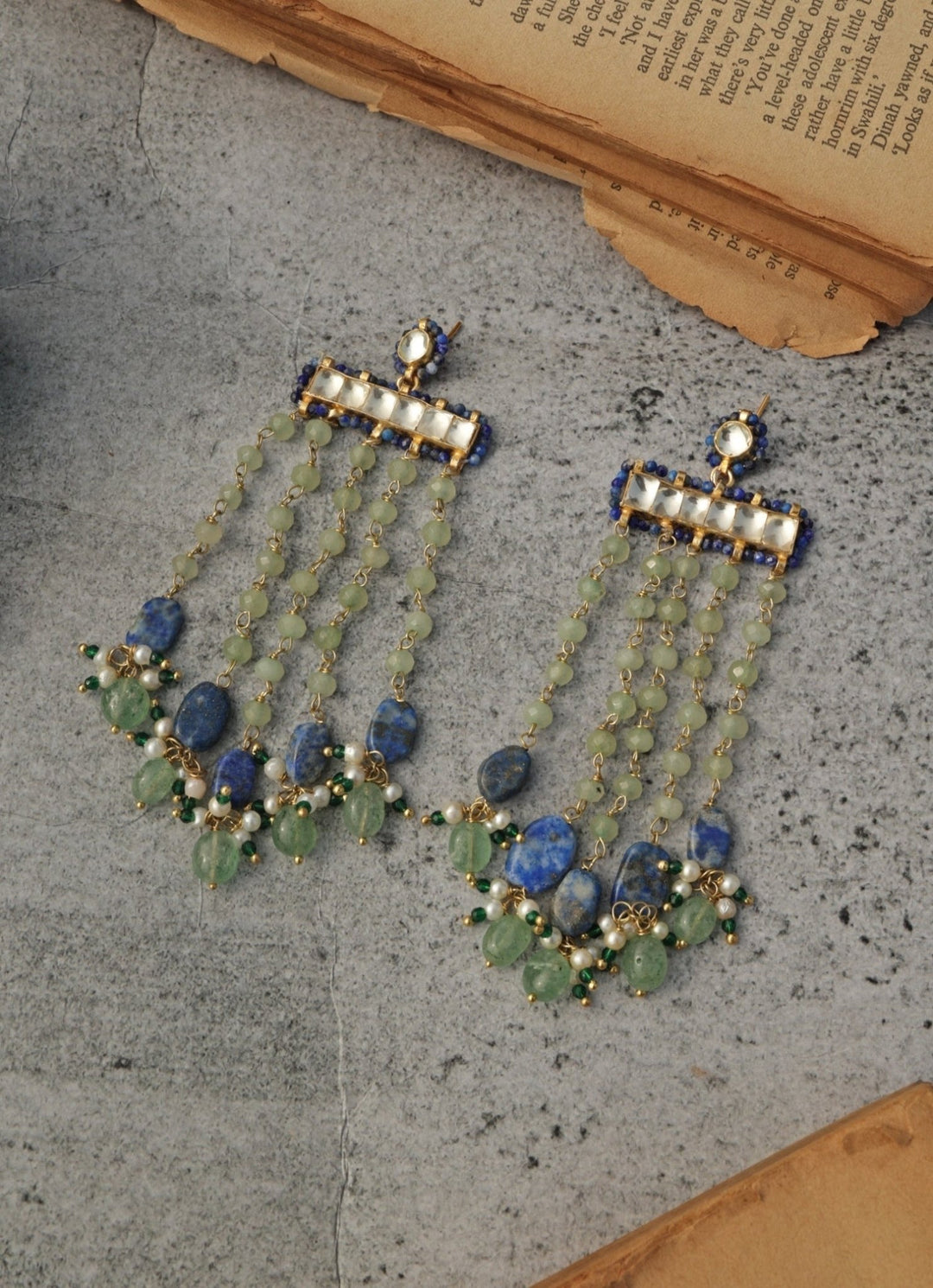 Do Taara Mint Green Kundan EarringsFabilicious Fashion