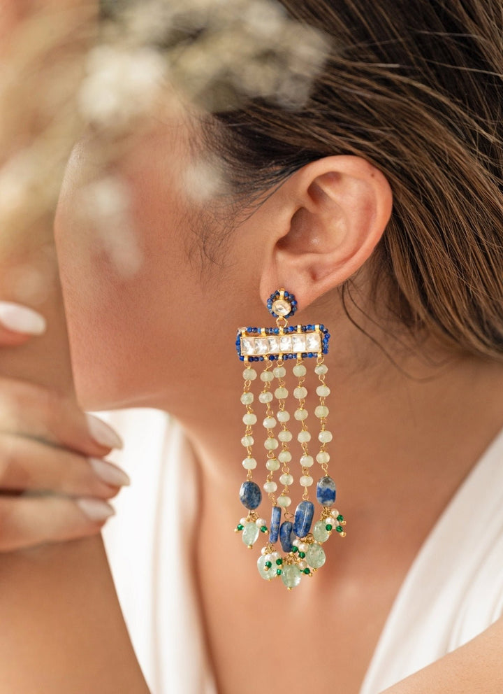 Do Taara Mint Green Kundan EarringsFabilicious Fashion