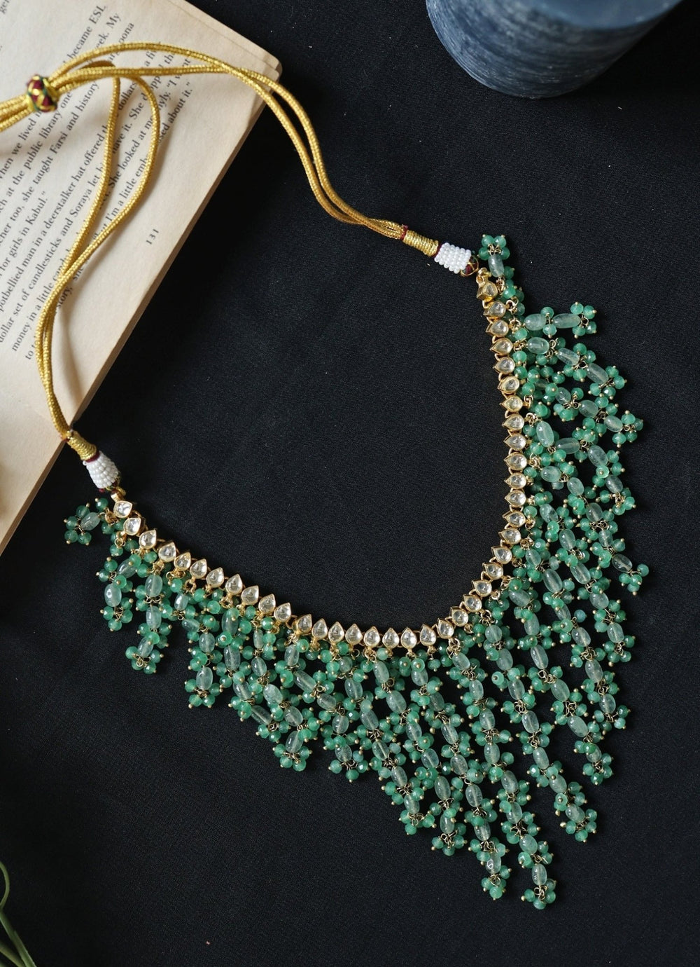 Do Taara Mint Green Kundan NecklaceFabilicious Fashion
