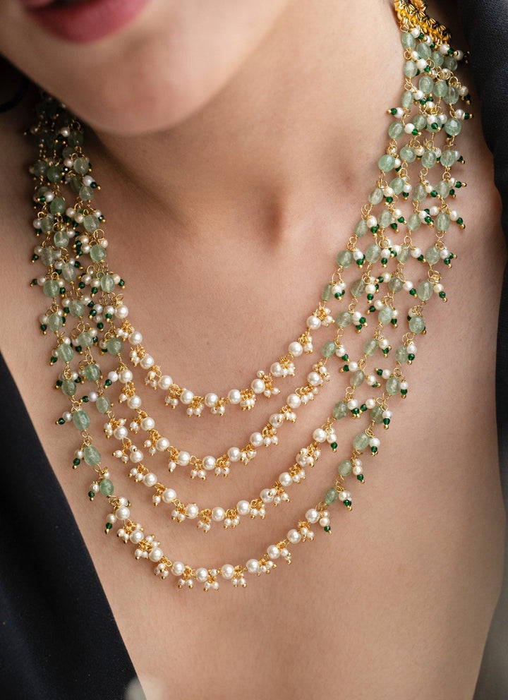 Do Taara Mint Green Layered NecklaceFabilicious Fashion