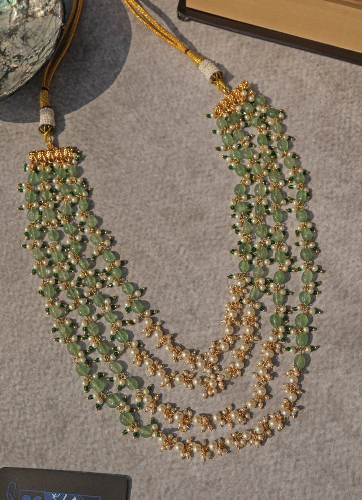 Do Taara Mint Green Layered NecklaceFabilicious Fashion