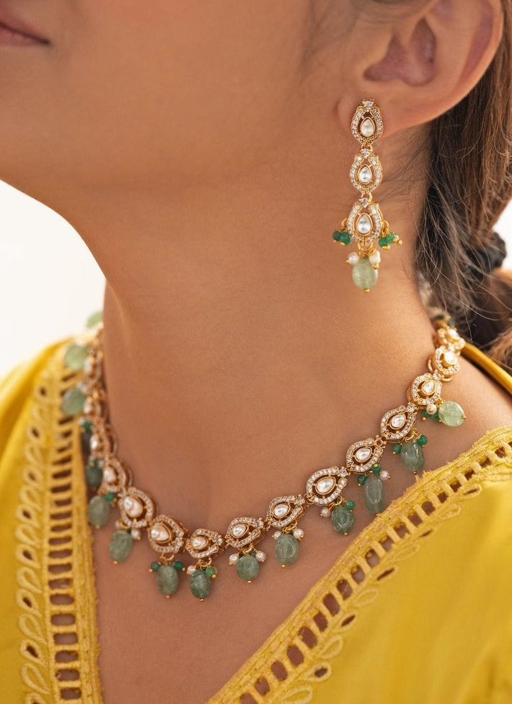 Do Taara Mint Green Necklace SetFabilicious Fashion