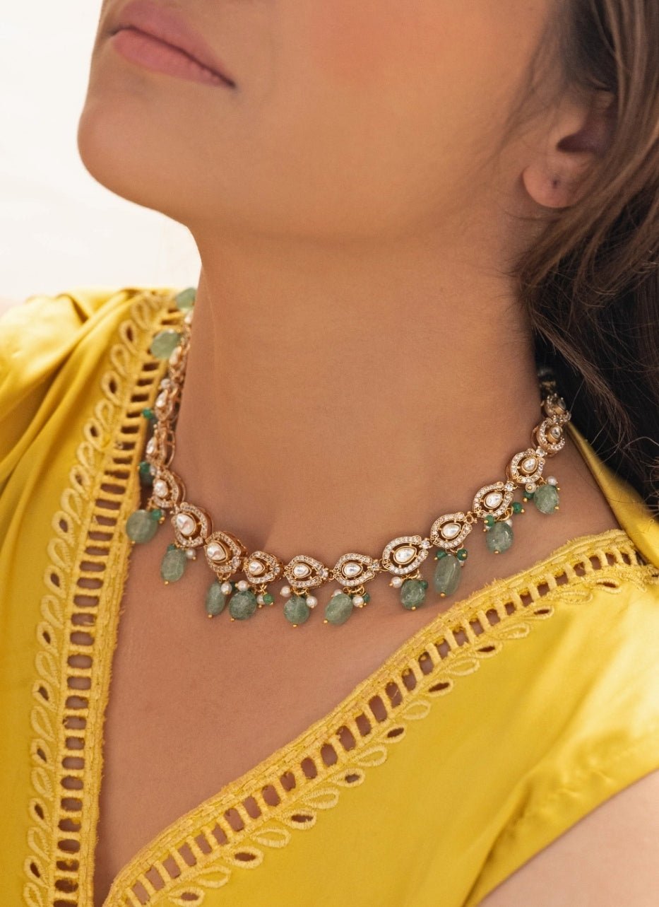 Do Taara Mint Green Necklace SetFabilicious Fashion