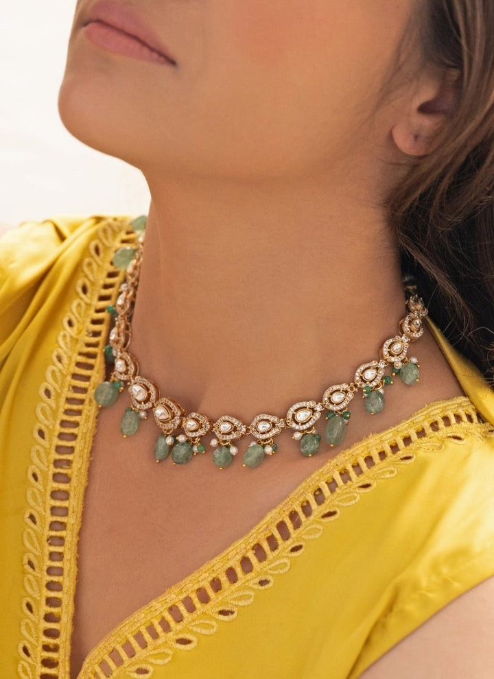 Do Taara Mint Green Necklace SetFabilicious Fashion