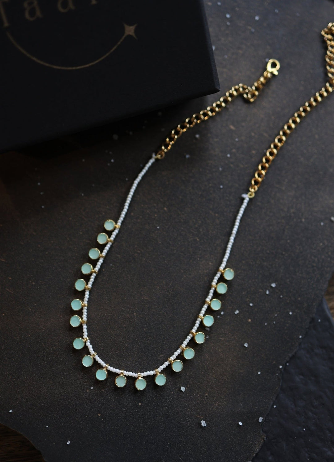 Do Taara Mint Green Pearl NecklaceFabilicious Fashion