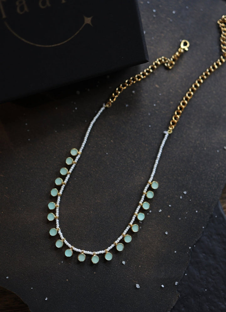 Do Taara Mint Green Pearl NecklaceFabilicious Fashion