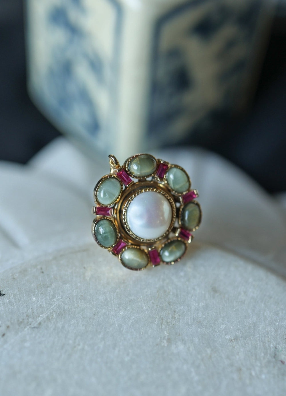 Do Taara Mint Green Pearls RingFabilicious Fashion